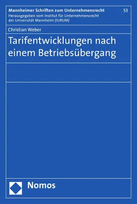 Weber |  Tarifentwicklungen nach einem Betriebsübergang | eBook | Sack Fachmedien