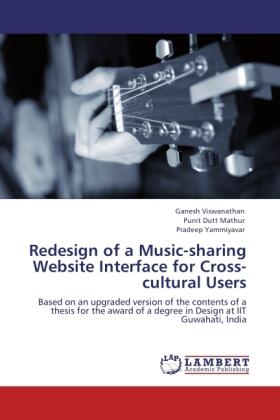 Viswanathan / Dutt Mathur / Yammiyavar |  Redesign of a Music-sharing Website Interface for Cross-cultural Users | Buch |  Sack Fachmedien