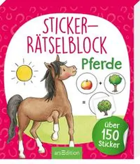  Sticker-Rätselblock Pferde | Buch |  Sack Fachmedien