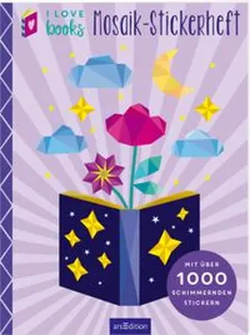  I Love Books - Mosaik-Stickerheft | Buch |  Sack Fachmedien