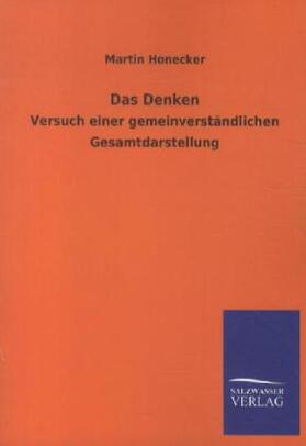 Honecker |  Das Denken | Buch |  Sack Fachmedien