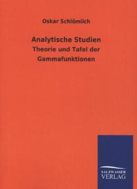 Schlömilch |  Analytische Studien | Buch |  Sack Fachmedien