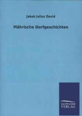 David |  Mährische Dorfgeschichten | Buch |  Sack Fachmedien