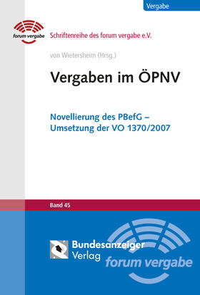 Wietersheim | Vergaben im ÖPNV | Buch | 978-3-8462-0185-5 | sack.de