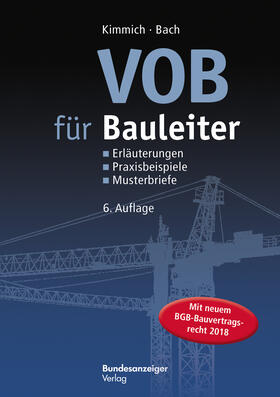 Kimmich / Bach | VOB für Bauleiter | Buch | 978-3-8462-0510-5 | sack.de