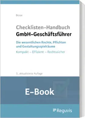 Bosse | Checklisten Handbuch GmbH-Geschäftsführer (E-Book) | E-Book | www.sack.de