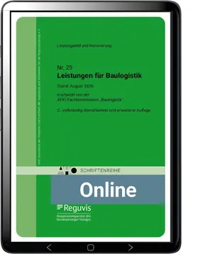 AHO Ausschuss der Verbände und Kammern der Ingenieure und Architekten für die Honorarordnung e.V. |  Leistungsbild und Honorierung - Leistungen für Baulogistik (online) | Datenbank |  Sack Fachmedien