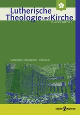 Barnbrock / Behrens |  Lutherische Theologie und Kirche - Heft 04/2020 | eBook | Sack Fachmedien