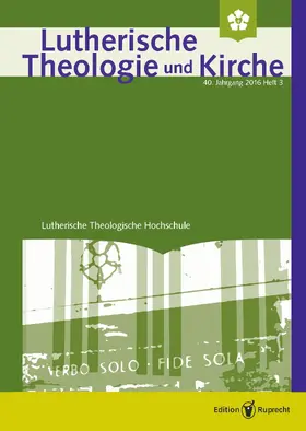 Dingel | Lutherische Theologie und Kirche 3/2016 – Einzelkapitel | E-Book | www.sack.de
