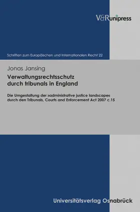 Jansing / Dörr / Groß | Verwaltungsrechtsschutz durch tribunals in England | E-Book | sack.de