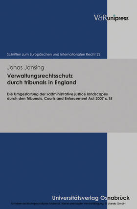 Jansing / Dörr / Groß | Verwaltungsrechtsschutz durch tribunals in England | E-Book | sack.de