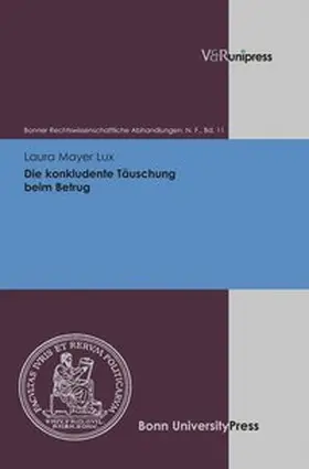 Mayer Lux |  Die konkludente Täuschung beim Betrug | Buch |  Sack Fachmedien