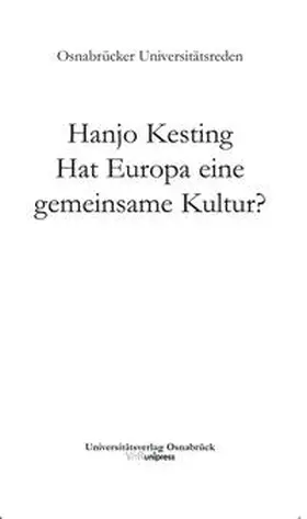 Kesting |  Hat Europa eine gemeinsame Kultur? | Buch |  Sack Fachmedien