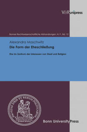 Maschwitz |  Maschwitz, A: Form der Eheschließung | Buch |  Sack Fachmedien