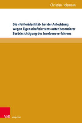 Holzmann |  Holzmann, C: »Fehleridentität« bei der Anfechtung | Buch |  Sack Fachmedien