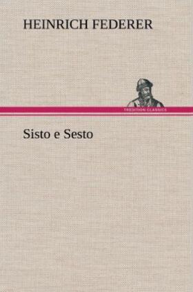 Federer |  Sisto e Sesto | Buch |  Sack Fachmedien