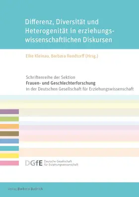 Kleinau / Rendtorff |  Differenz, Diversität und Heterogenität in erziehungswissenschaftlichen Diskursen | Buch |  Sack Fachmedien