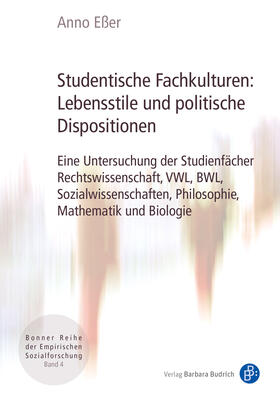 Eßer |  Studentische Fachkulturen: Lebensstile und politische Dispositionen | eBook | Sack Fachmedien