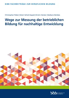 Bundesinstitut für Berufsbildung / Pabst / Schütt-Sayed |  Wege zur Messung der betrieblichen Bildung für nachhaltige Entwicklung | Buch |  Sack Fachmedien