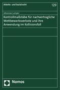 Lumper |  Lumper, J: Kontrollmaßstäbe/nachvert. Wettbewerbsverbote | Buch |  Sack Fachmedien