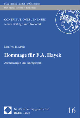 Streit | Streit, M: Hommage für F. A. Hayek | Buch | 978-3-8487-0129-2 | sack.de