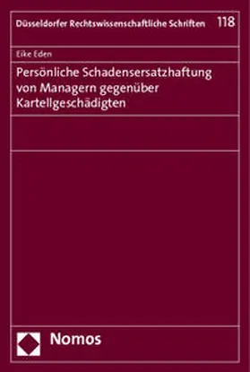 Eden |  Eden, E: Persönliche Schadensersatzhaftung von Managern | Buch |  Sack Fachmedien