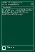 Schlüter |  Die urheber- und persönlichkeitsrechtliche Beurteilung der Erstveröffentlichung persönlicher Aufzeichnungen | Buch |  Sack Fachmedien
