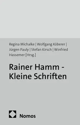 Michalke / Köberer / Pauly |  Rainer Hamm - Kleine Schriften | Buch |  Sack Fachmedien