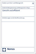 Institut für Bildungsforschung und Bildungsrecht |  Gerecht und effizient | Buch |  Sack Fachmedien