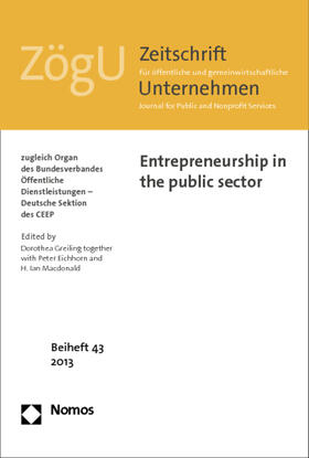 Greiling / Eichhorn / Macdonald | Entrepreneurship in the public sector | Buch | 978-3-8487-0559-7 | sack.de