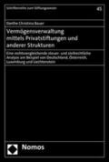 Bauer |  Vermögensverwaltung mittels Privatstiftungen und anderer Strukturen | Buch |  Sack Fachmedien