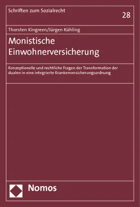 Kingreen / Kühling |  Monistische Einwohnerversicherung | Buch |  Sack Fachmedien
