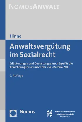 Hinne |  Anwaltsvergütung im Sozialrecht | Buch |  Sack Fachmedien