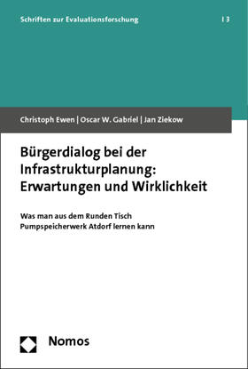 Ewen / Gabriel / Ziekow |  Bürgerdialog bei der Infrastrukturplanung: Erwartungen und Wirklichkeit | Buch |  Sack Fachmedien