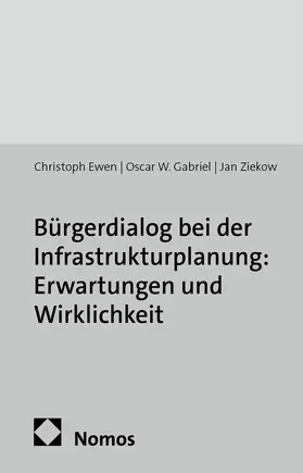 Ewen / Gabriel / Ziekow |  Bürgerdialog bei der Infrastrukturplanung: Erwartungen und Wirklichkeit | Buch |  Sack Fachmedien