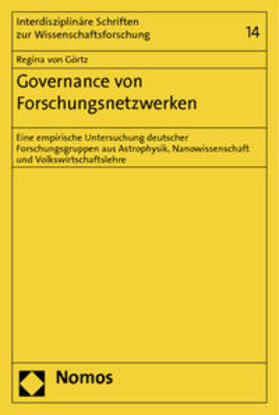 Görtz |  Görtz, R: Governance von Forschungsnetzwerken | Buch |  Sack Fachmedien