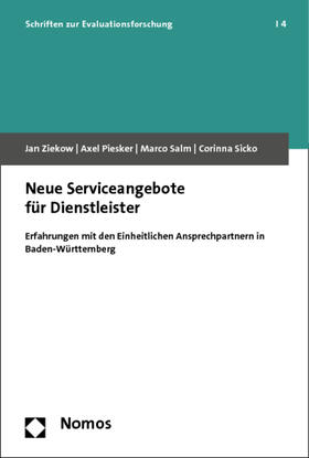 Ziekow / Piesker / Salm |  Ziekow, J: Neue Serviceangebote für Dienstleister | Buch |  Sack Fachmedien