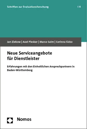 Ziekow / Piesker / Salm |  Neue Serviceangebote für Dienstleister | Buch |  Sack Fachmedien