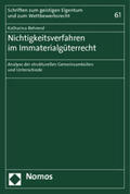 Behrend |  Behrend, K: Nichtigkeitsverfahren im Immaterialgüterrecht | Buch |  Sack Fachmedien