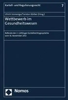 Immenga / Körber |  Wettbewerb im Gesundheitswesen | Buch |  Sack Fachmedien