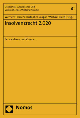 Ebke / Seagon / Blatz | Insolvenzrecht 2.020 | Buch | 978-3-8487-1003-4 | sack.de