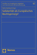 Kadelbach |  Solidarität als Europäisches Rechtsprinzip? | Buch |  Sack Fachmedien