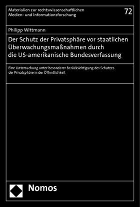 Wittmann |  Wittmann, P: Schutz der Privatsphäre | Buch |  Sack Fachmedien