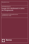 Monopolkommission |  Sondergutachten 65: Energie 2013: Wettbewerb | Buch |  Sack Fachmedien