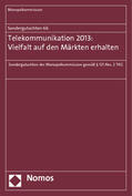 Monopolkommission |  Monopolkommission: Sondergutachten 66: Telekommunikation | Buch |  Sack Fachmedien