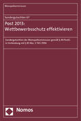 Monopolkommission |  Monopolkommission: Sondergutachten 67: Post 2013 | Buch |  Sack Fachmedien