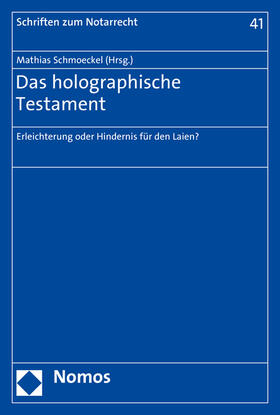 Schmoeckel |  Das holographische Testament | Buch |  Sack Fachmedien
