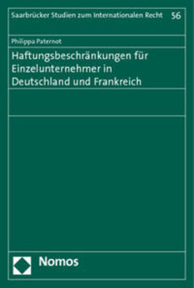 Paternot | Paternot, P: Haftungsbeschränkungen für Einzelunternehmer | Buch | 978-3-8487-1380-6 | sack.de