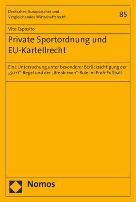 Esposito |  Esposito, V: Private Sportordnung und EU-Kartellrecht | Buch |  Sack Fachmedien