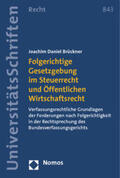 Brückner |  Folgerichtige Gesetzgebung im Steuerrecht und Öffentlichen Wirtschaftsrecht | Buch |  Sack Fachmedien